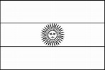 Desenho da bandeira da Argentina para colorir - Tudodesenhos