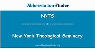 NYTS Definición: Seminario teológico de Nueva York - New York ...