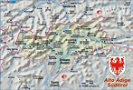 Map of South Tyrol / Alto Adige (Region in Italy) | Welt-Atlas.de