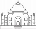 Dibujo De Taj Mahal Para Colorear - Ultra Coloring Pages