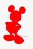 Mickey Mouse Red Silhouette Transparent Background | Citypng
