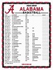 Printable 2022-2023 Alabama Crimson Tide Basketball Schedule
