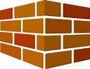 pared de ladrillo. elemento de construcción de edificios. logotipo ...