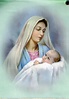 Compartiendo por amor: Virgen María y el niño Jesús
