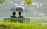 20+ Love Couple's Romance in the Rain Wallpapers