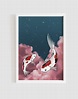 Spirit Animal Lofi Art Print Fish Koi Swimming Night Sky - Etsy UK