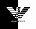 giorgio armani marca ropa logo símbolo con nombre negro y blanco diseño ...