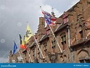 Bandera de Brujas fotografía editorial. Imagen de europa - 75399547