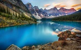 Fondos de pantalla Canadá, lago, montañas, bosque, paisaje hermoso de ...