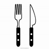 Dibujo De Tenedor Y Cuchillo Para Colorear - Ultra Coloring Pages