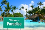 Welcome to paradise sign stock photo. Image of palm, paradise - 19318410