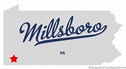 Map of Millsboro, PA, Pennsylvania