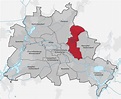 Lichtenberg de berlin, la carte - carte de lichtenberg à berlin (Allemagne)
