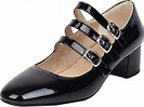 Generic1 Women Mary Jane Shoes Patent Leather Buckle Strap Wear ...
