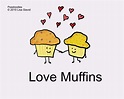 love, cute, funny, cooking, cartoon, muffins, valentine, peadoodles ...