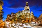 Download Light Building Time-lapse Night Spain Man Made Madrid HD Wallpaper