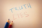 Words Truth and Lies on Paper Stock Image - Image of background ...