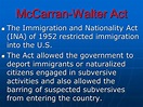 McCarran-Walter Act of 1952 | My Crazy Email