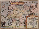 East Frisia Ostfriesland genuine antique map 16th century engraving