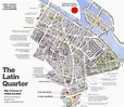El barrio latino de París mapa - Mapa de barrio latino de París (Île-de ...