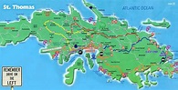 Map of St. Thomas, US Virgin Islands Beach Cruise, Cruise Travel ...