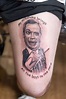 Remainer has massive tattoo of Nigel Farage inked on his leg - to raise ...
