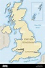 Cardiff map location - city marked in United Kingdom (UK map). Vector ...