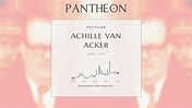 Achille Van Acker Biography | Pantheon