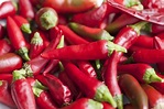 Background of red hot chili peppers - Free Stock Image
