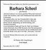 Traueranzeigen von Barbara Scheel | trauer-anzeigen.de