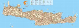 Maps of the island of Crete Greece