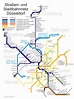 Stadtbahn: Dusseldorf metro map, Germany