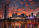Singapore Skyscrapers Marina Bay Sands Evening 4k Wallpaper,HD World ...