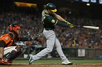 A’s Chad Pinder needs stitches after car accident, placed on DL