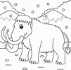 página para colorear de animales mamut para niños 11487088 Vector en ...