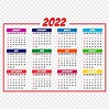 Plantilla De Diseño De Imagen De Calendario Colorido 2022 PNG ,dibujos ...