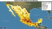 Mexico population map - Population map Mexico (Central America - Americas)