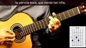 Como tocar "Piensa en mí" en guitarra / How to play "Piensa en mí" on ...