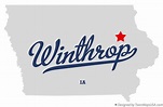 Map of Winthrop, IA, Iowa