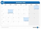 Calendario diciembre 2020