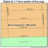 Huntington Woods Michigan Street Map 2640000