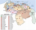 Mapa de Venezuela con sus estados y capitales - Mapa Físico, Geográfico ...