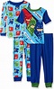 PJMASKS - Juego de Pijama para niños (4 Piezas), diseño de héroes, Azul ...