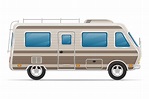 car van caravan camper mobile home vector illustration 510569 Vector ...