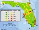 Population Density Map Of Florida - Map