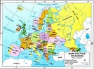 Mapa de los Países del Continente Europeo | Continente europeo ...