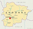 Principado de Andorra en mapas políticos y físicos