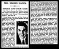 7th October 1959 - Death of Mario Lanza | Bradford Timeline | Flickr