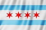 Premium Photo | Flag of chicago city, illinois (us)