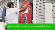 How to install a clear static cling on glass - YouTube